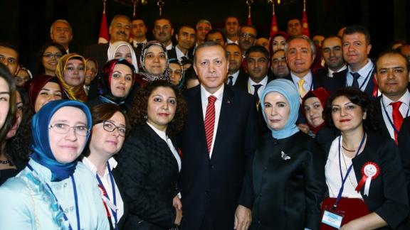Cumhurbaşkanı Erdoğan, Bakan Avcı ve 81 ilden gelen öğretmenlere resepsiyon verdi