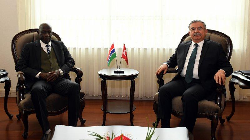Bakan Yılmaz, Gambiya Büyükelçisi Jammeh´i kabul etti