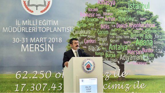 Müsteşar Tekin, Mersin’de il millî eğitim müdürleriyle bir araya geldi